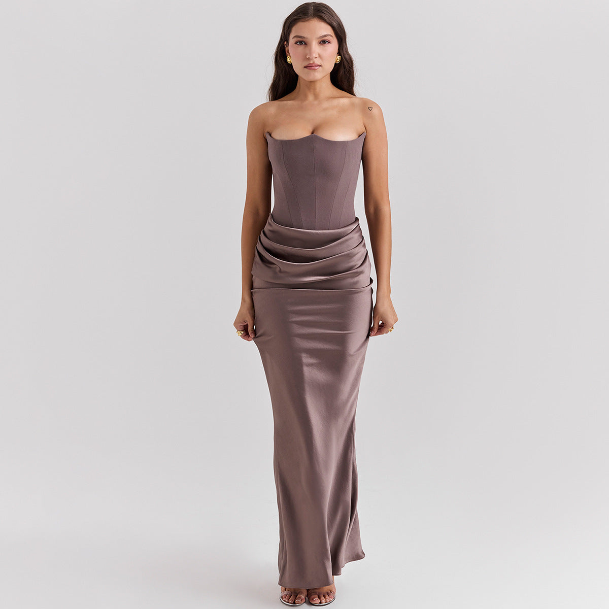 Slim Tube Top Long Dress Sexy Fashion