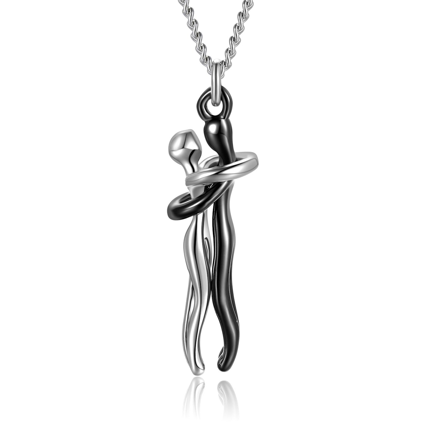 Love Hug Necklace Unisex Men Women Couple Jewelry Simple
