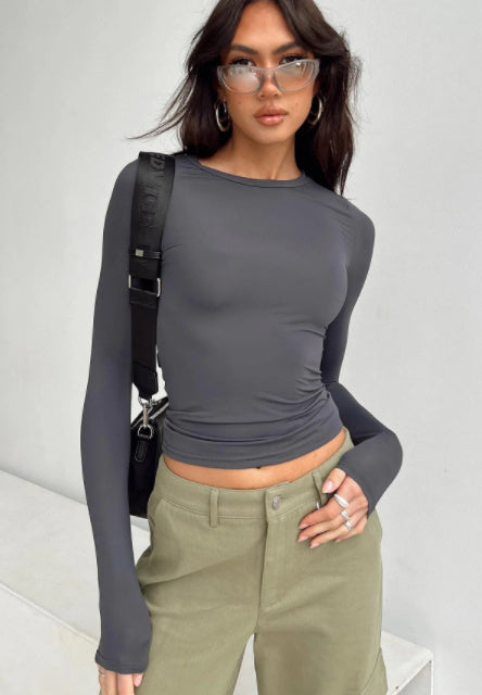 Women's Clothing Fashion Slim Long-sleeved Pullovers