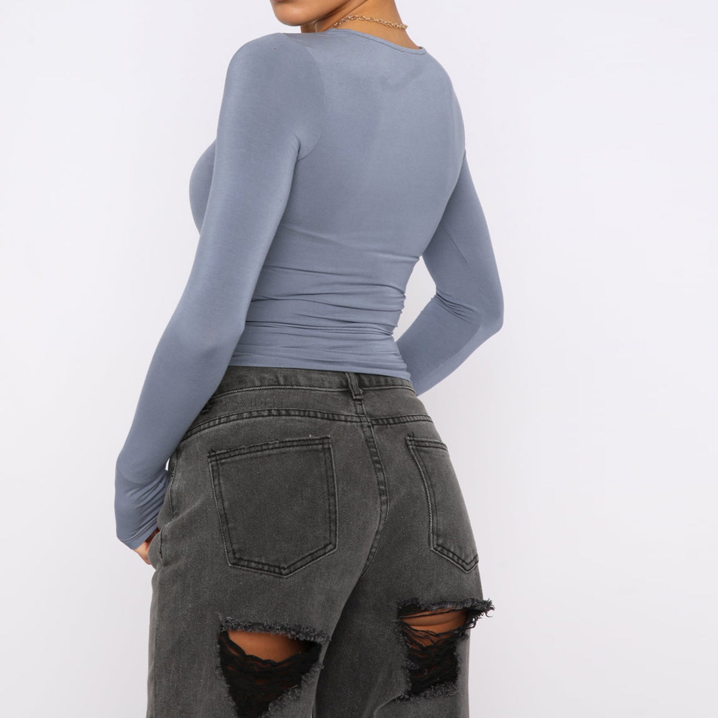 Women's Clothing Fashion Slim Long-sleeved Pullovers
