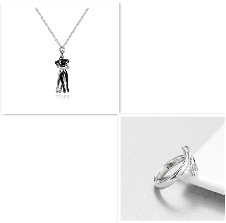 Love Hug Necklace Unisex Men Women Couple Jewelry Simple