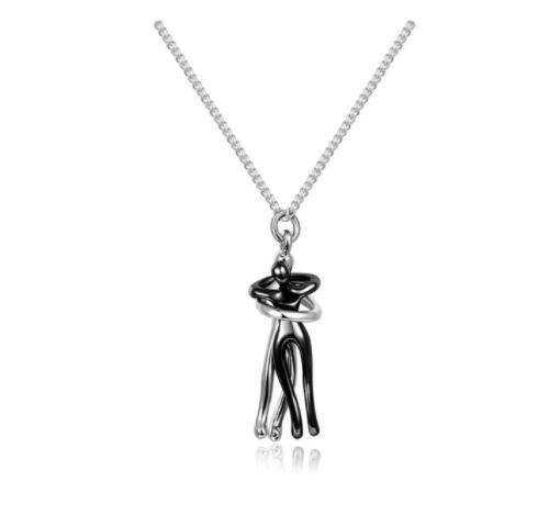 Love Hug Necklace Unisex Men Women Couple Jewelry Simple