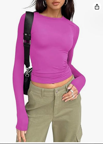 Women's Clothing Fashion Slim Long-sleeved Pullovers