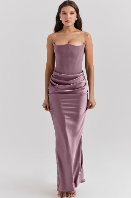 Slim Tube Top Long Dress Sexy Fashion