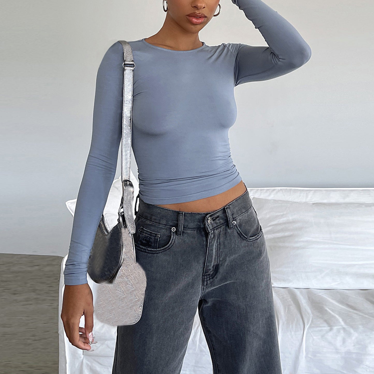 Women's Clothing Fashion Slim Long-sleeved Pullovers