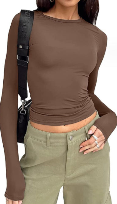 Women's Clothing Fashion Slim Long-sleeved Pullovers