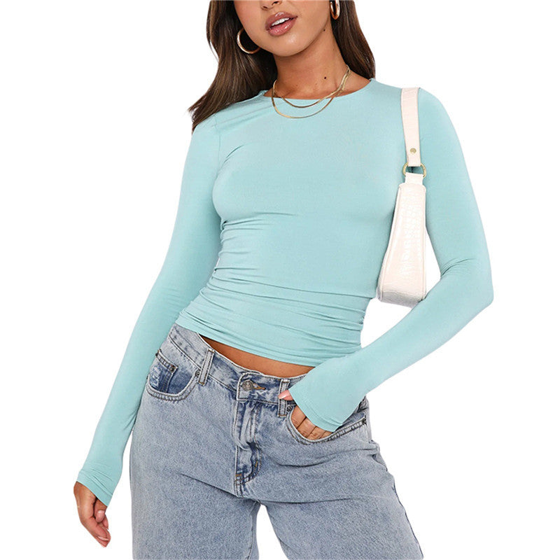 Women's Clothing Fashion Slim Long-sleeved Pullovers