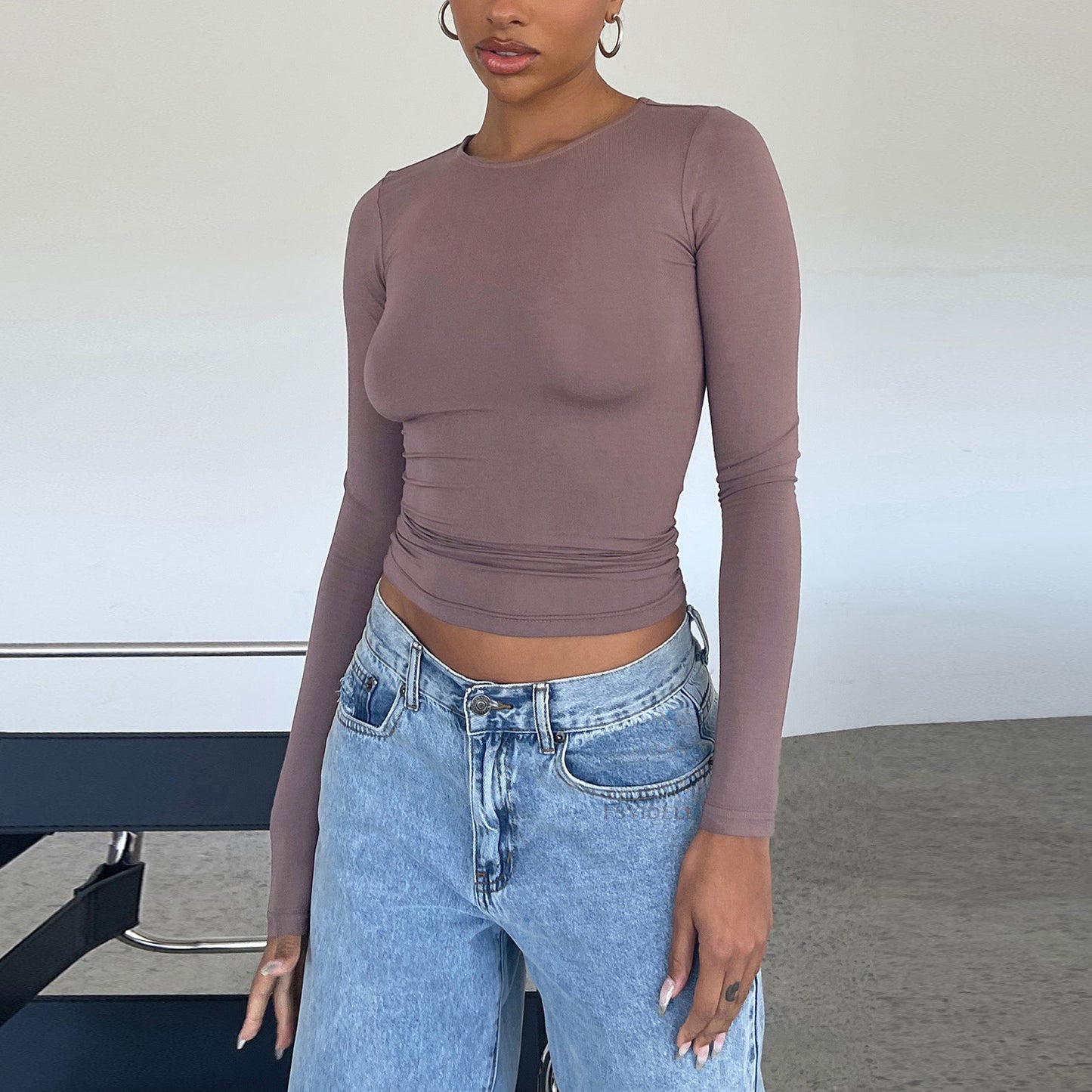 Women's Clothing Fashion Slim Long-sleeved Pullovers
